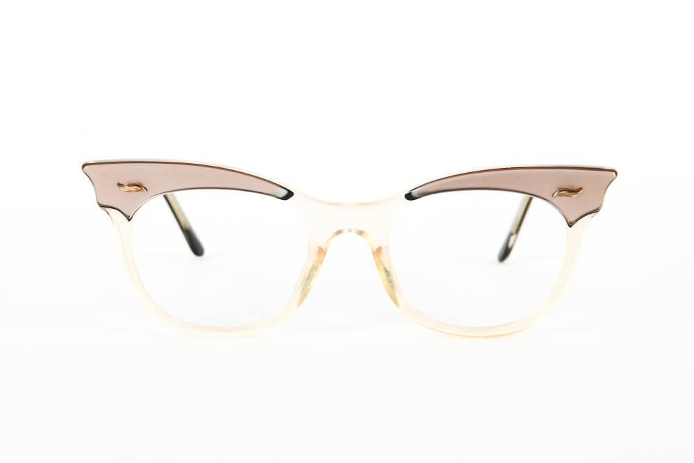 Cateye - 1940s-1960s Taupe Champagne