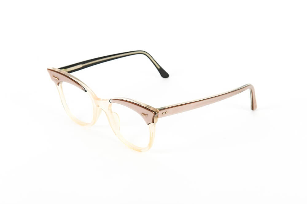 Cateye - 1940s-1960s Taupe Champagne