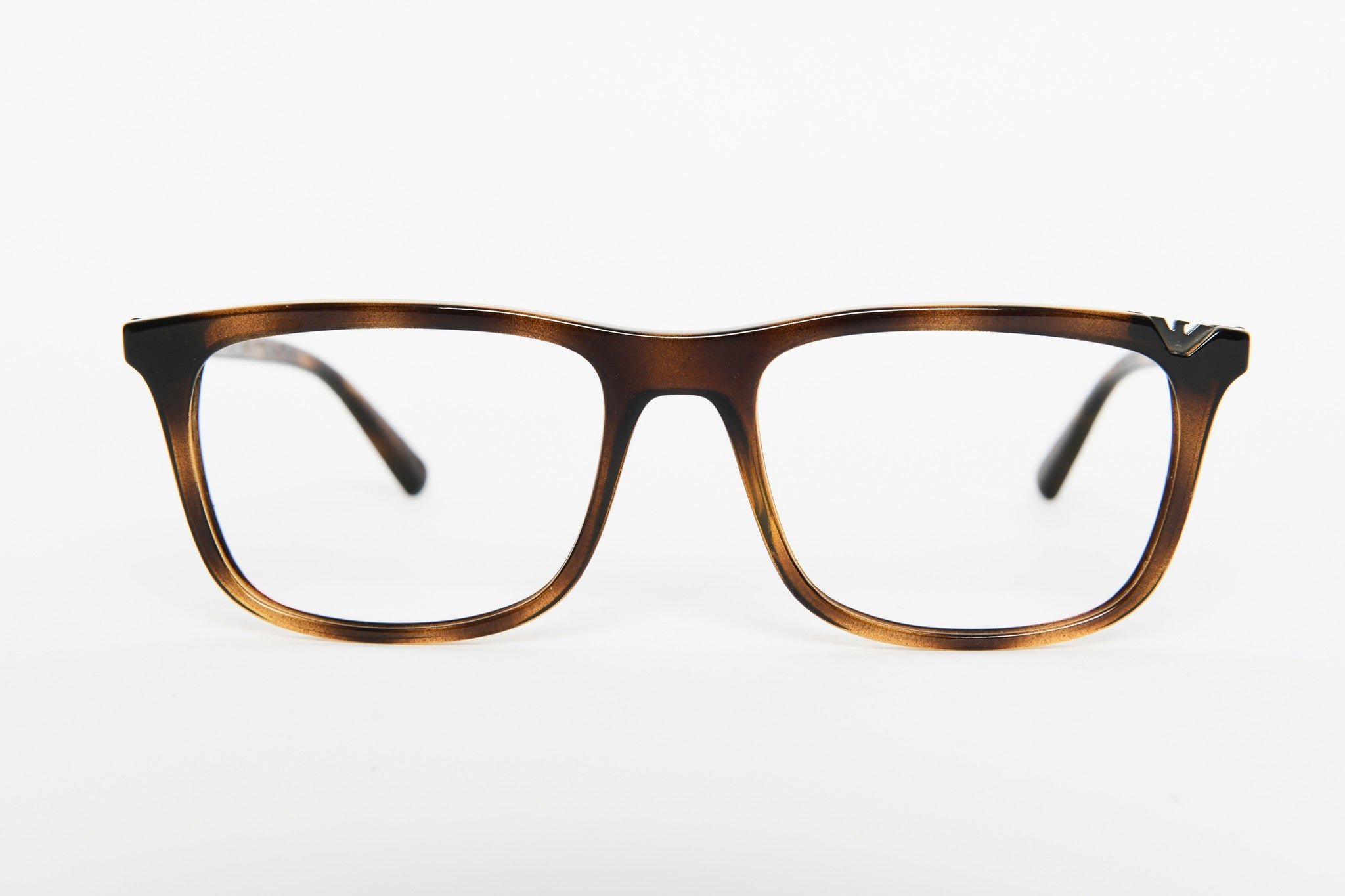 Emporio Armani - Dark Brown Squared Plastic