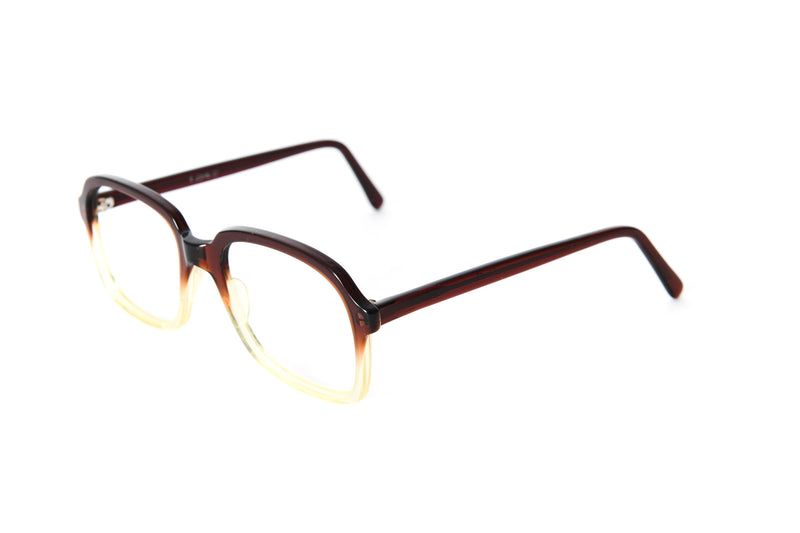 John men's brown and crystal fade 1970s vintage glasses.