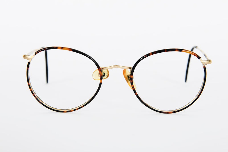 Round Metal - 1980s-1990s Brown Tortoiseshell