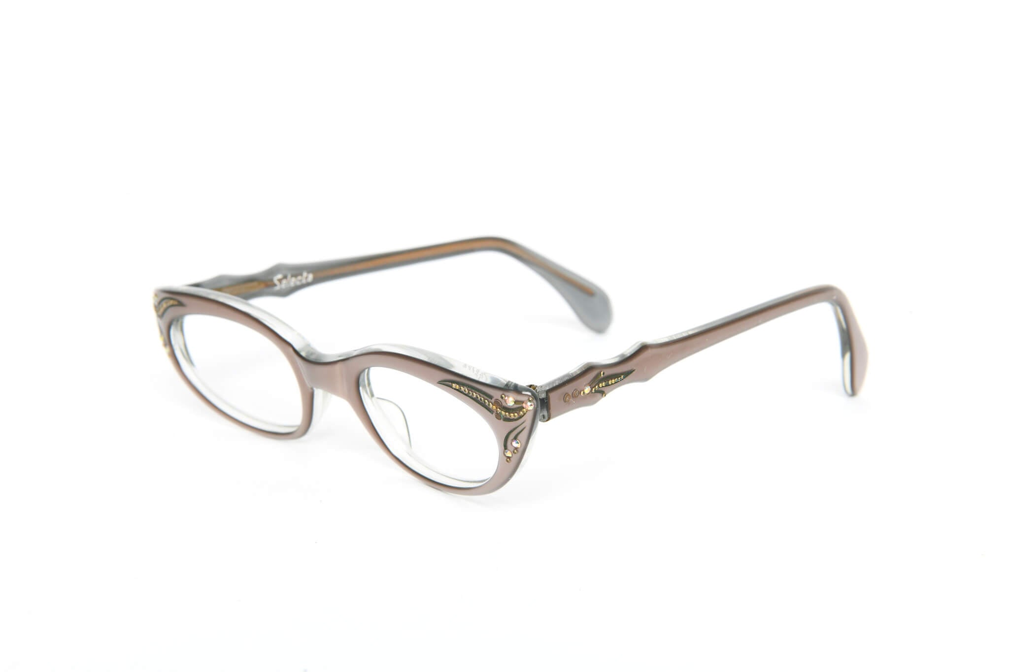 Cateye - 1940s-1960s Mink Plastic New Old Stock