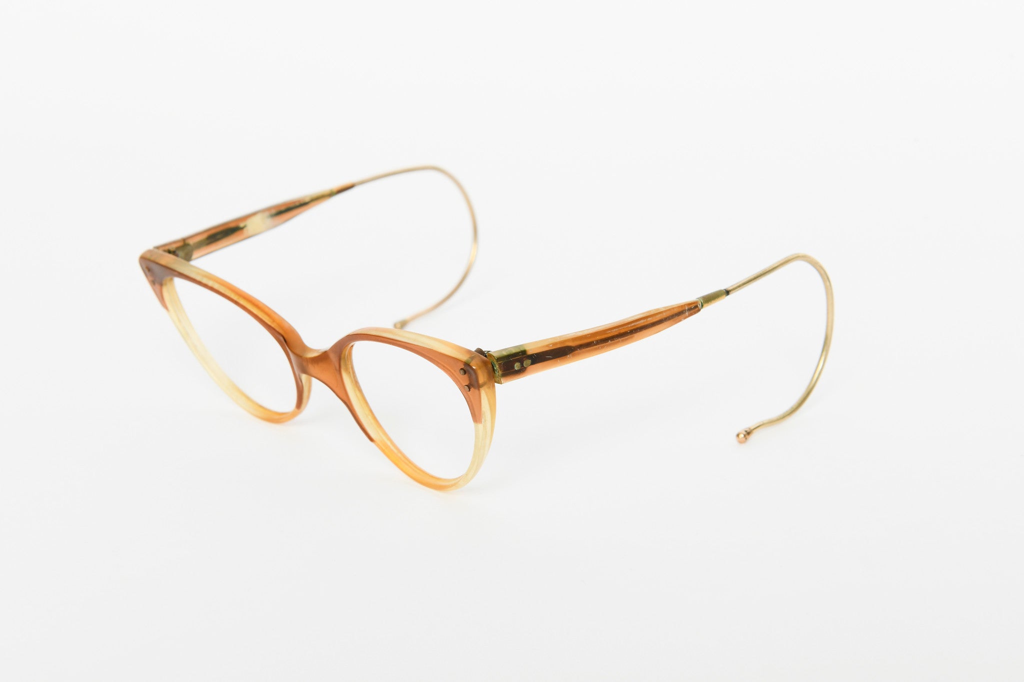 Cateye - 1940s-1960s Brown Clear