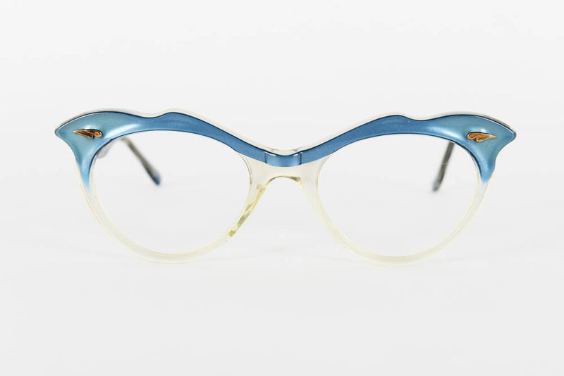 Cateye - 1940s-1960s Cateye Crystal Blue