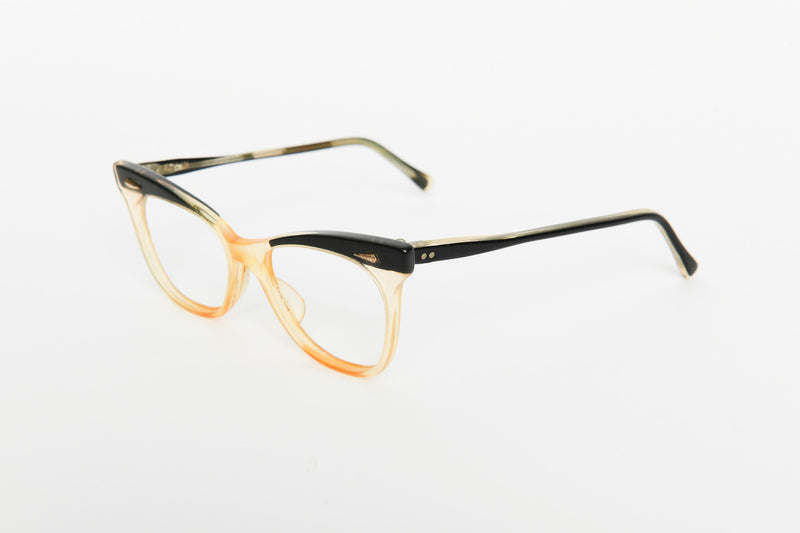 Cateye - 1940s-1960s Black Clear