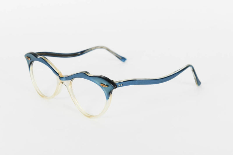 Cateye - 1940s-1960s Cateye Crystal Blue