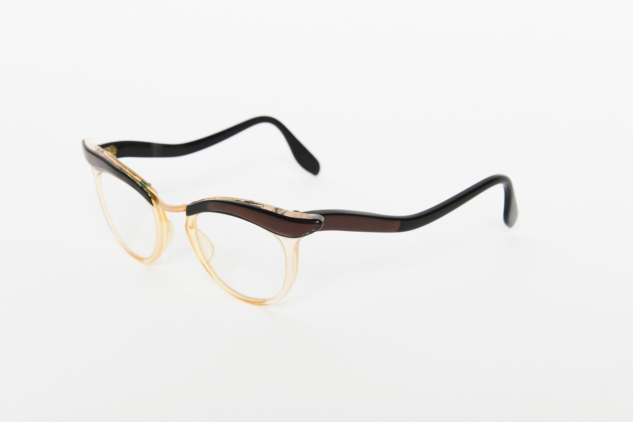 Cateye - 1940s-1960s Brown Clear