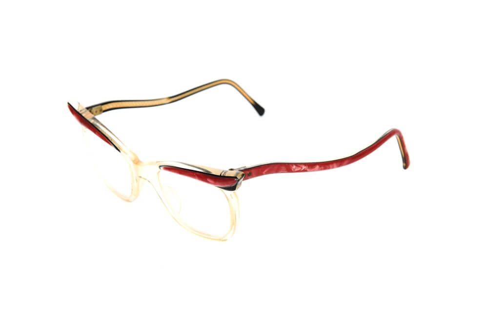 Cateye - 1940s-1960s Pink Red Black Champagne Cateye