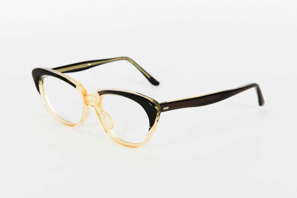 Cateye - 1940s-1950s Black Champagne