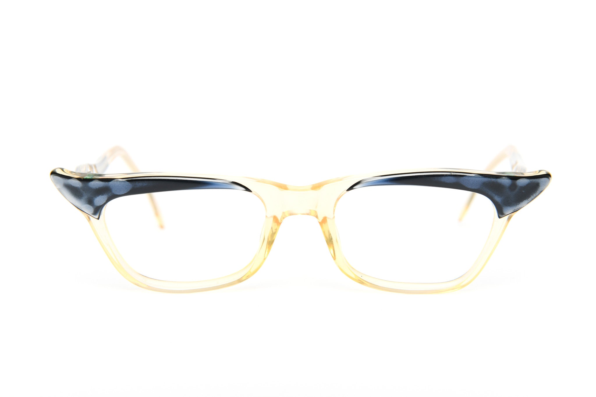 Cateye - 1950s-1960s Blue Mottle Champagne