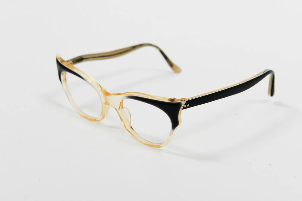 Cateye - 1940s-1960s Navy Clear Cateye