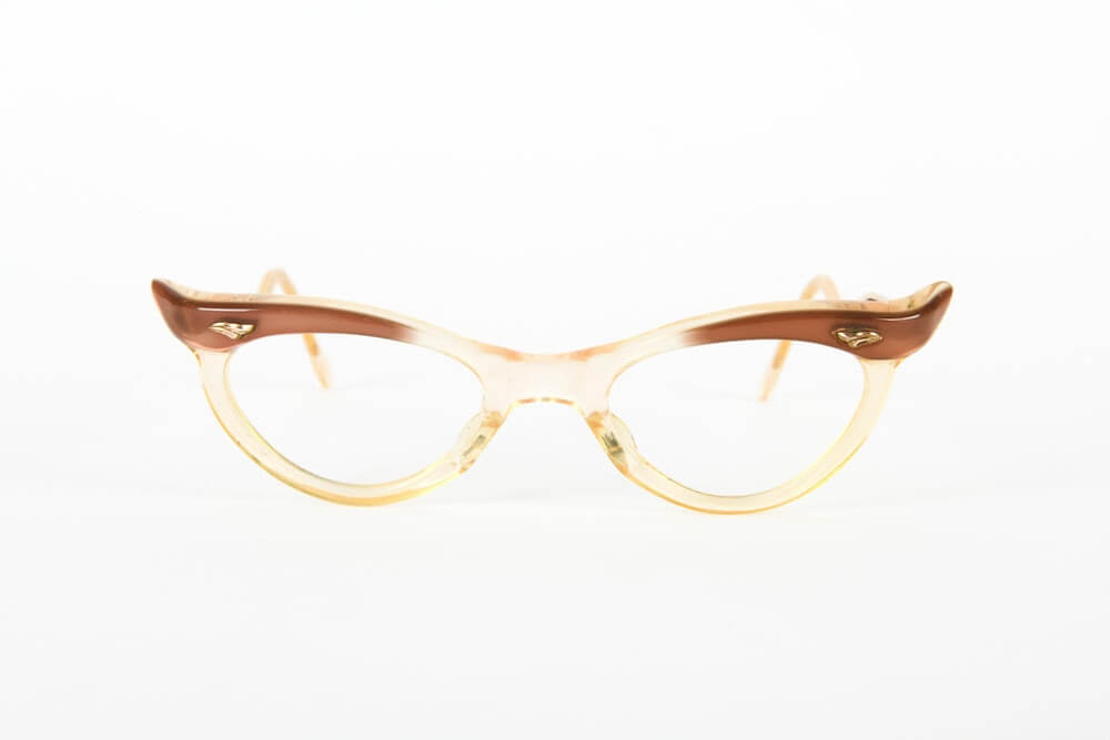 Cateye - 1950s-1960s Champagne Brown