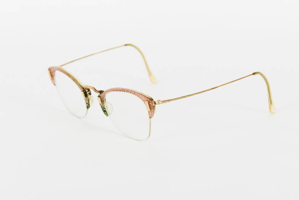 Cateye - 1940s-1950s Pink Green Gold