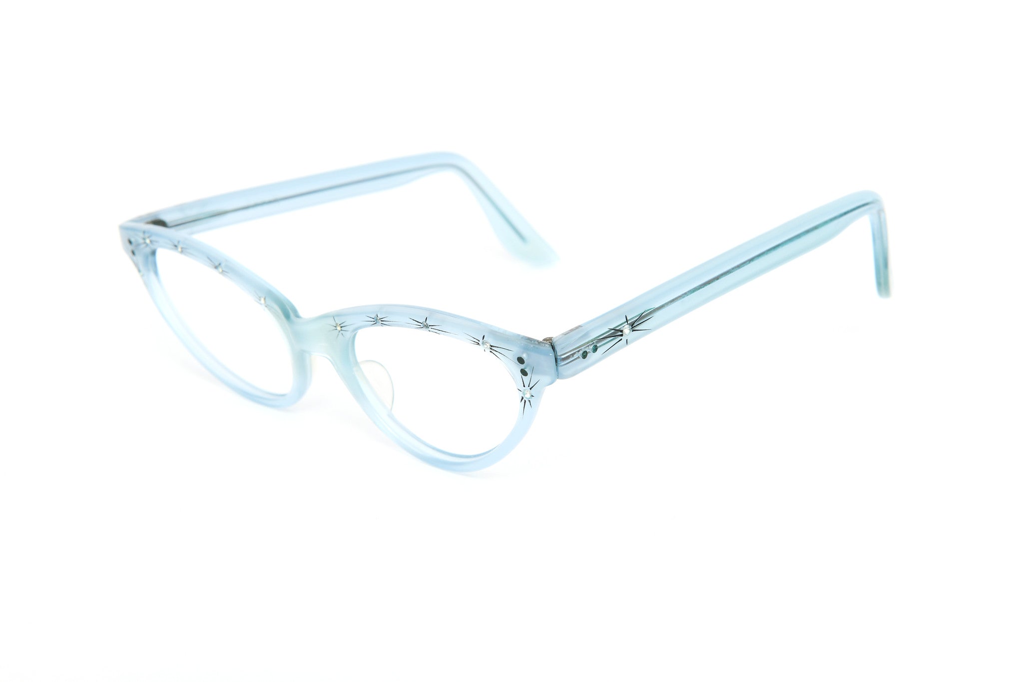 50s blue cat eye glasses. Vintage glasses. Pinup glasses. 
