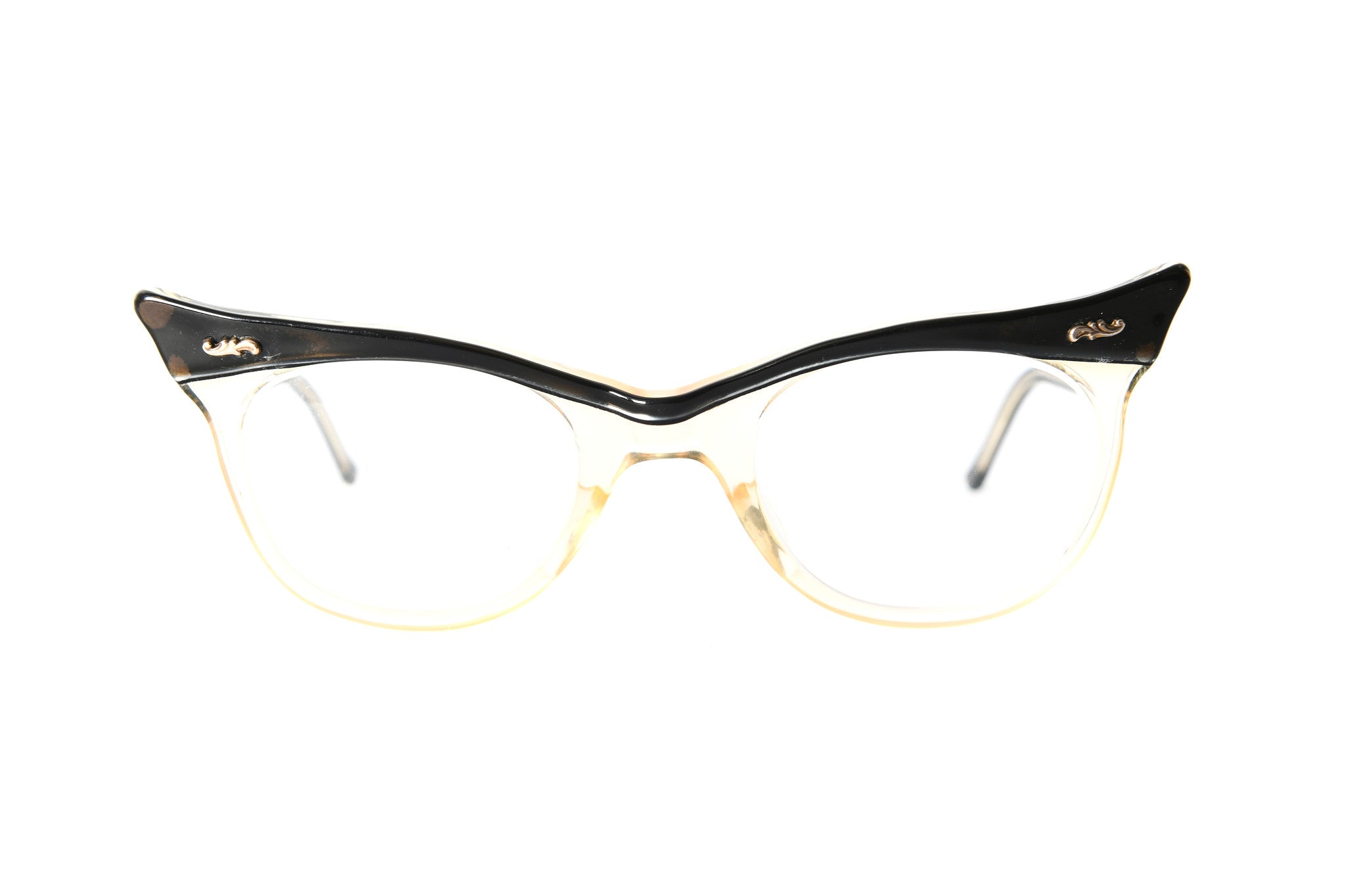 Cateye - 1940s-1960s Black Clear Cateye