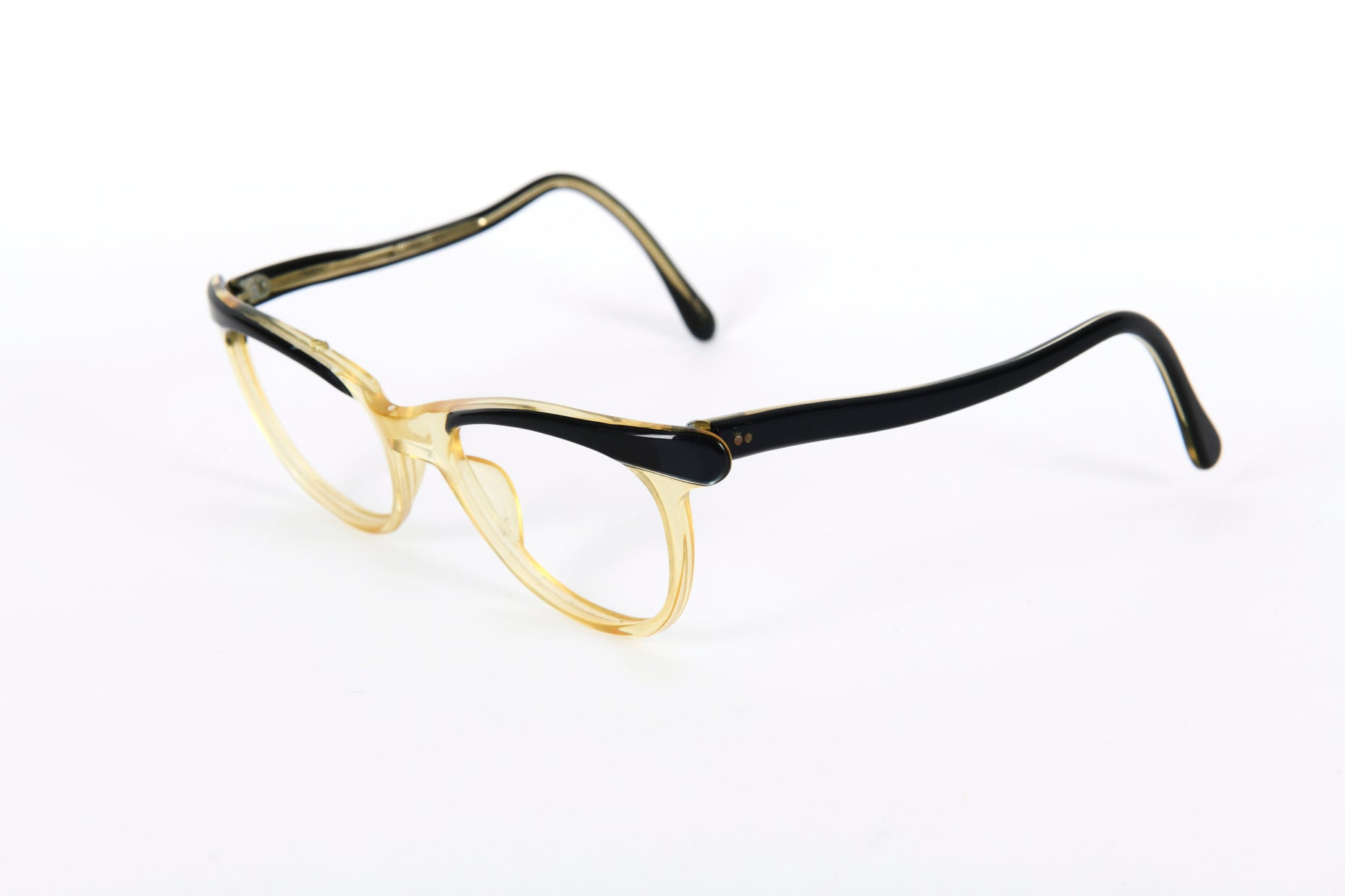 Cateye - 1940s-1960s Black Clear