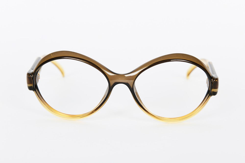 Gucci - Brown Rounded Plastic