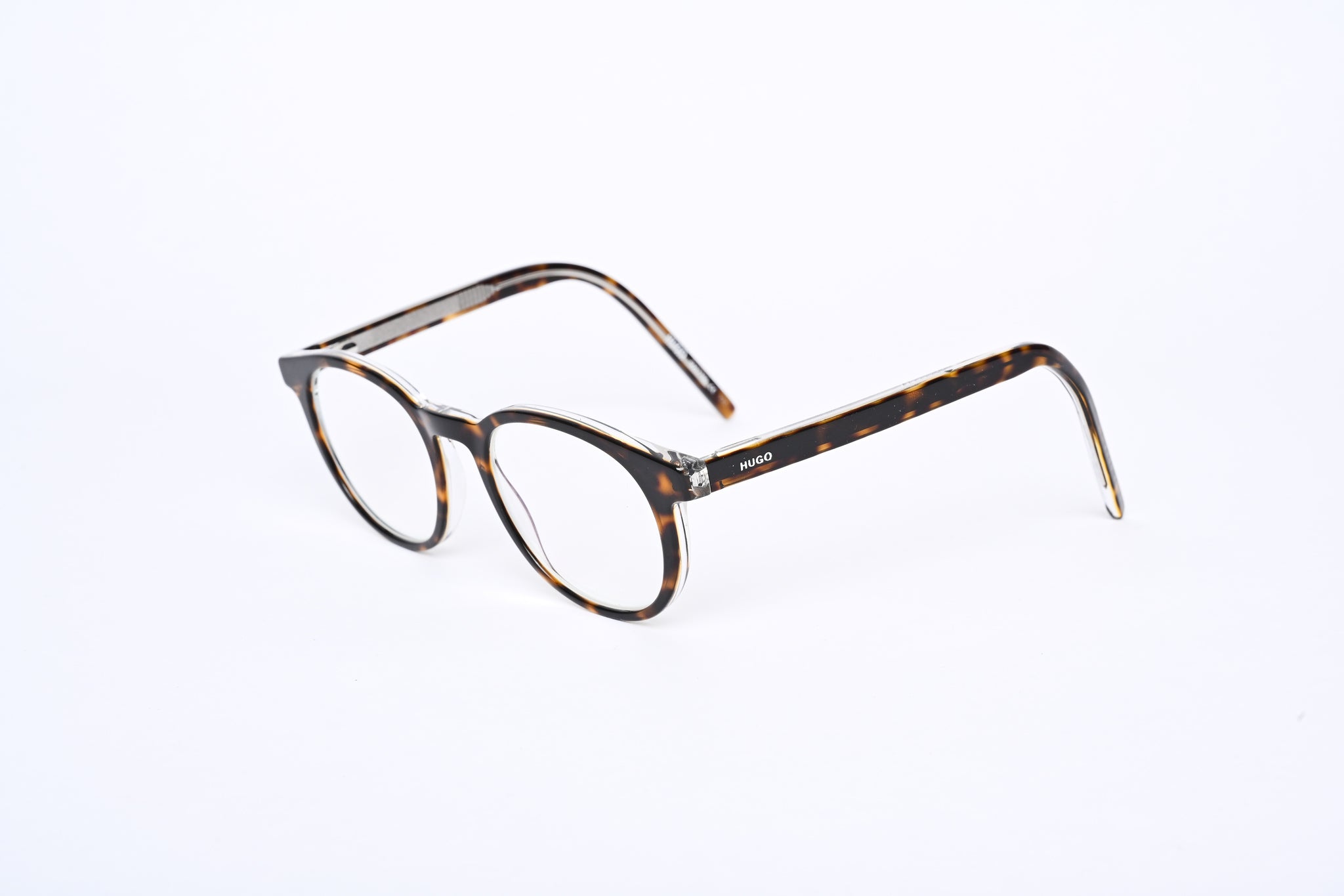 Hugo Boss - Brown Tortoiseshell Plastic Rounded