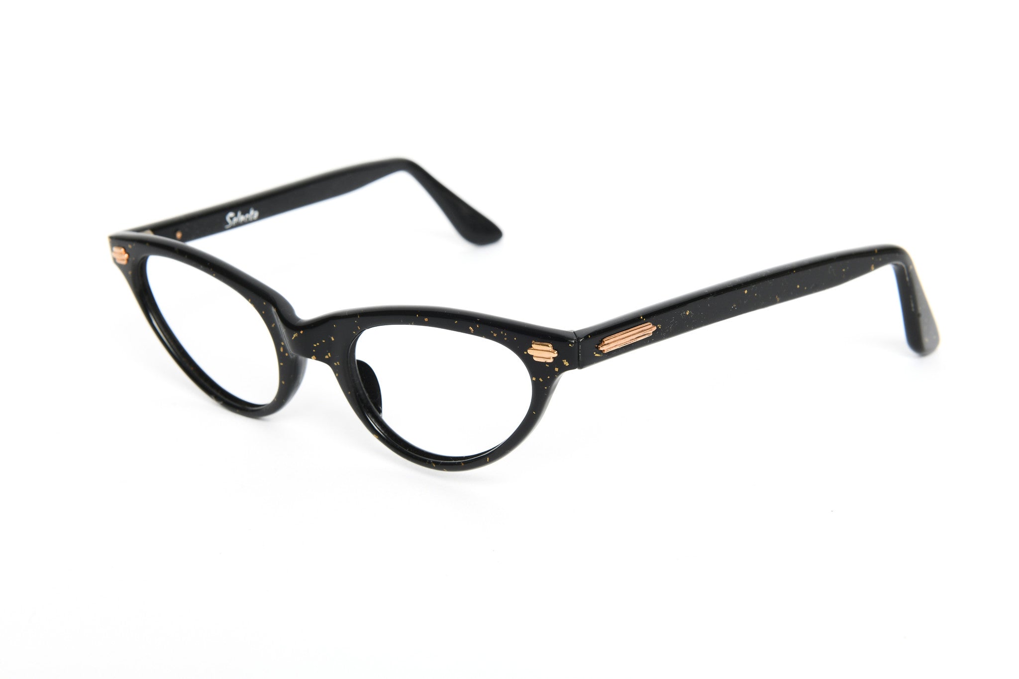 Cateye - 1940s-1960s New Old Stock Black Gold