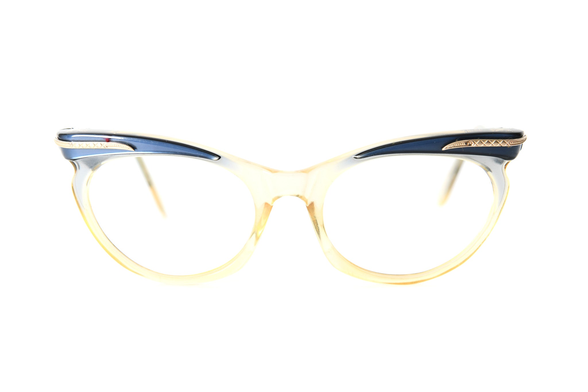 Cateye - 1940s-1960s Blue Champagne Cateye