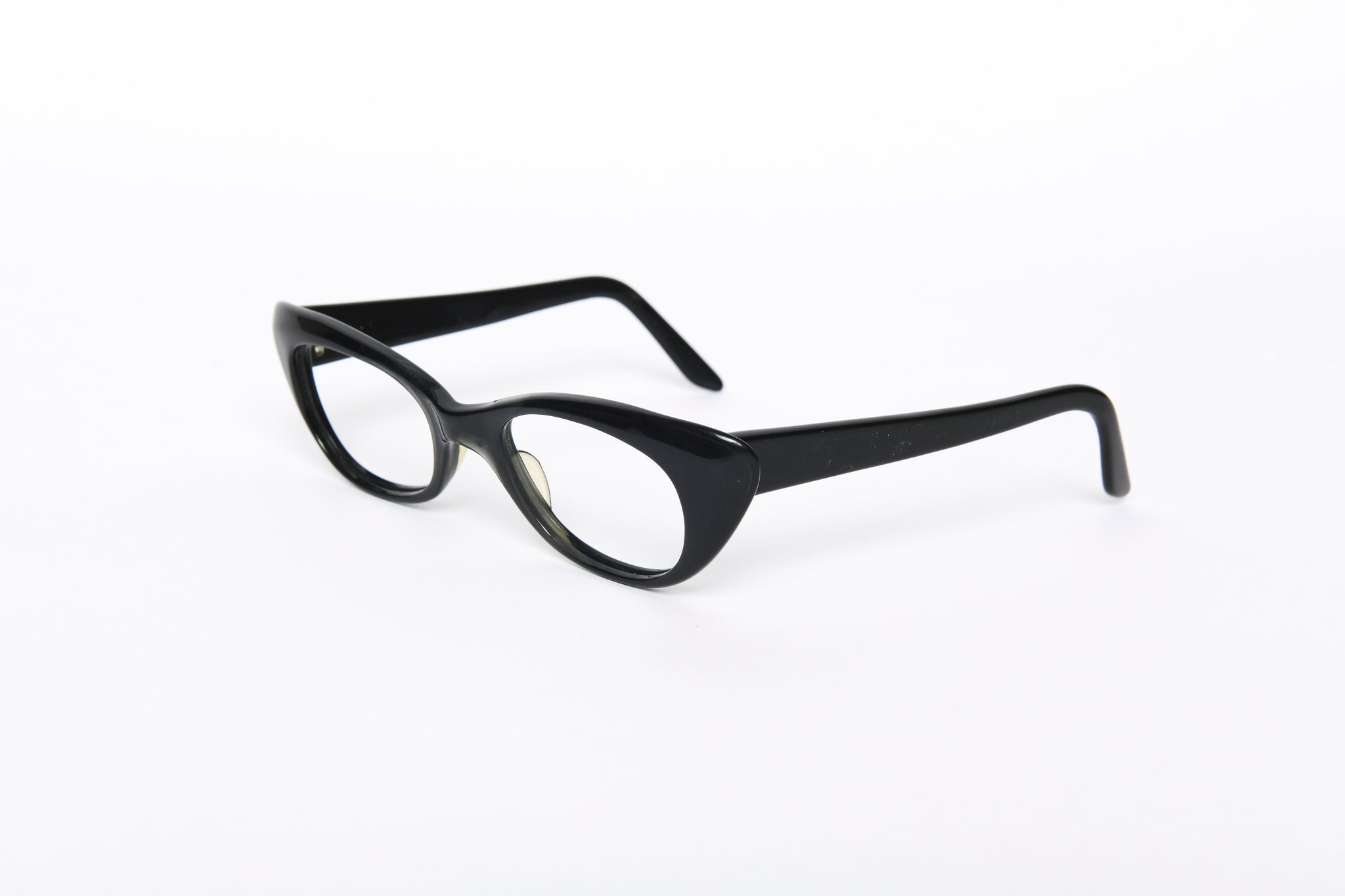 Cateye - 1950s-1960s Black  Plastic