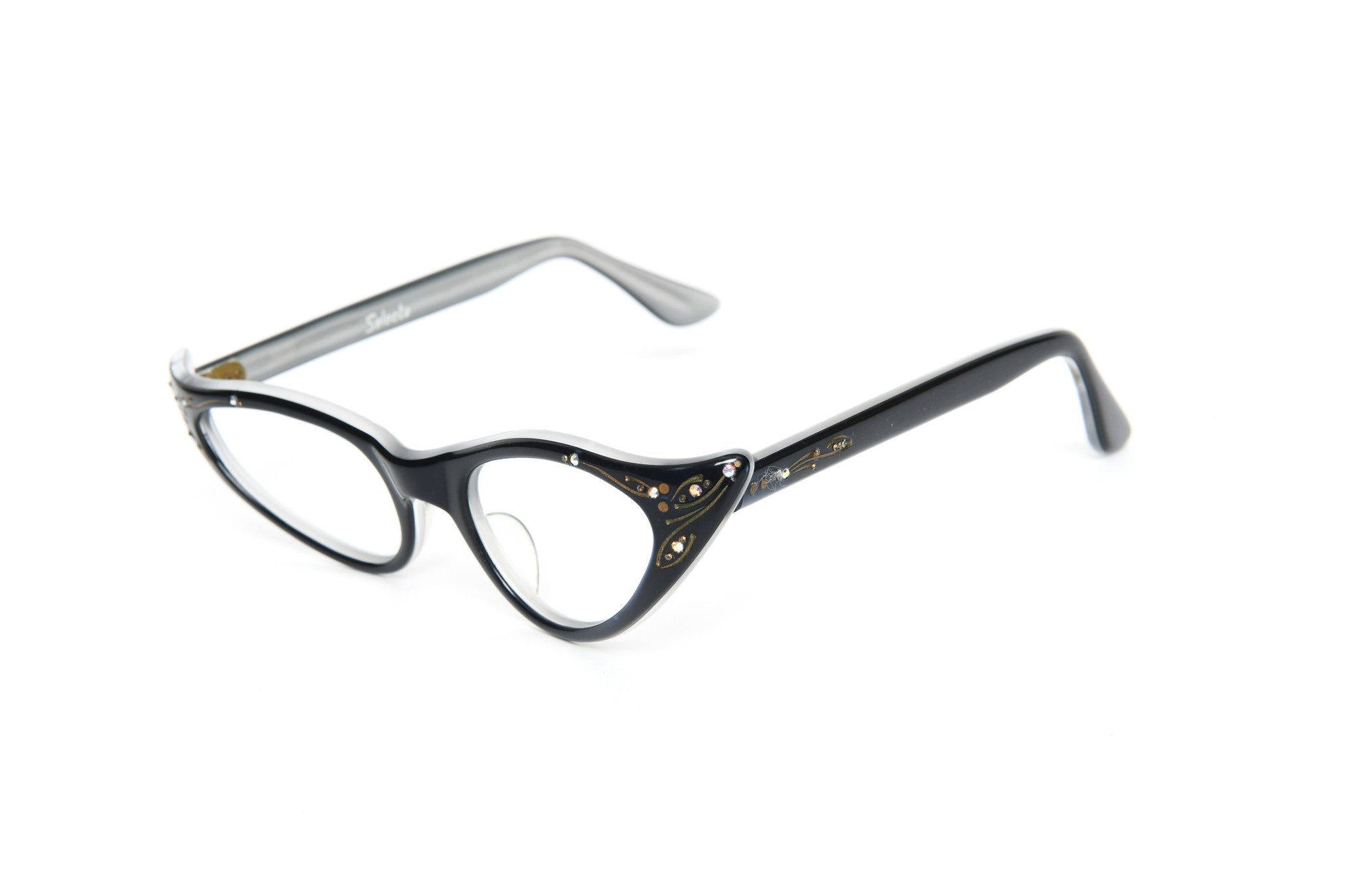 Cateye - 1940s-1960s Black New Old Stock