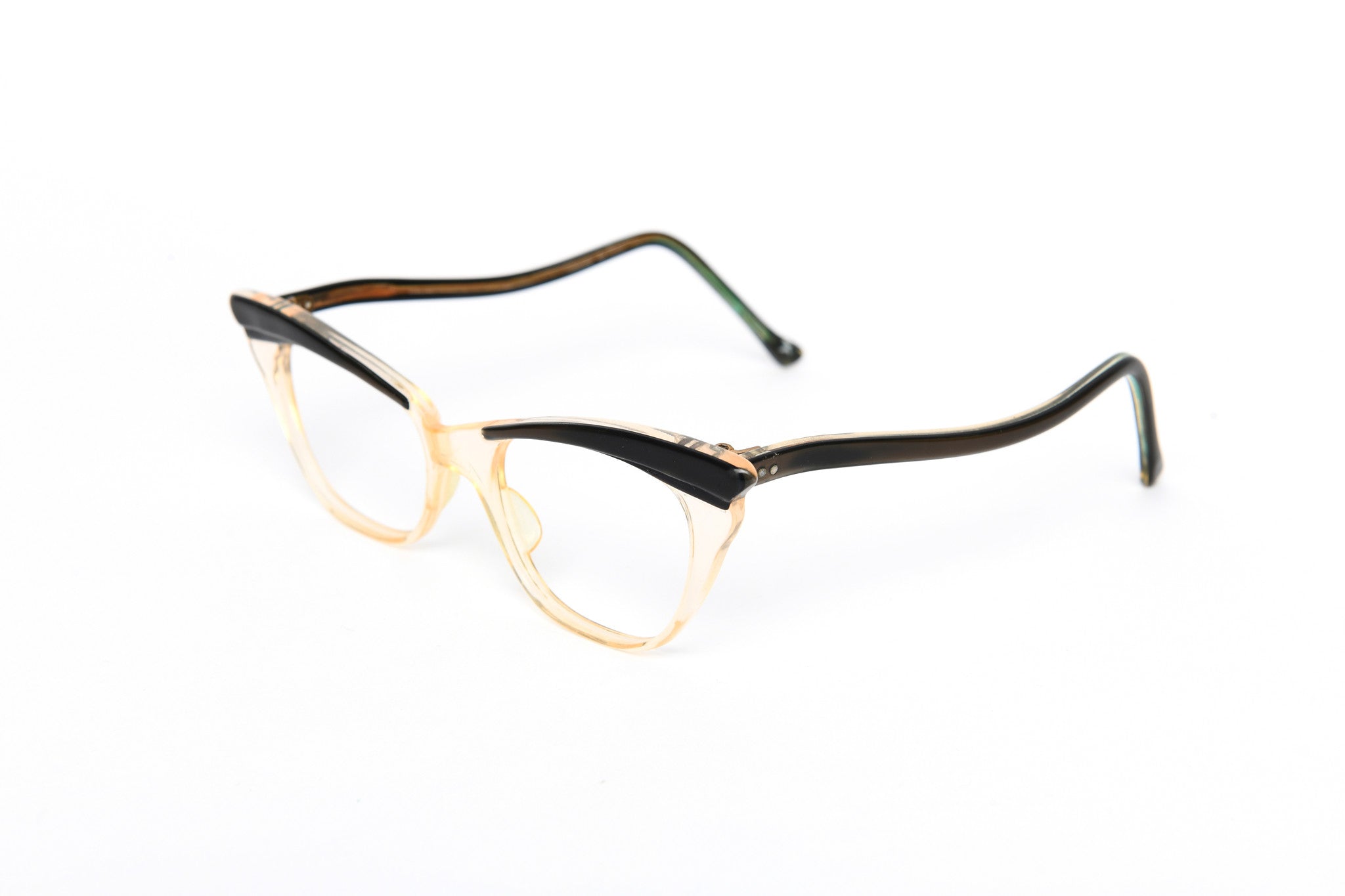 Cateye - 1940s-1960s Clear Black Plastic