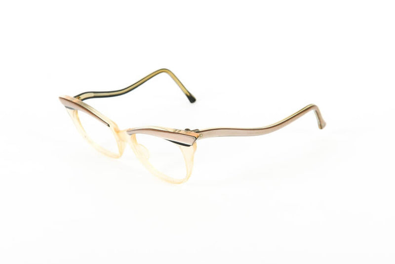 Cateye - 1950s-1960s Champagne Taupe