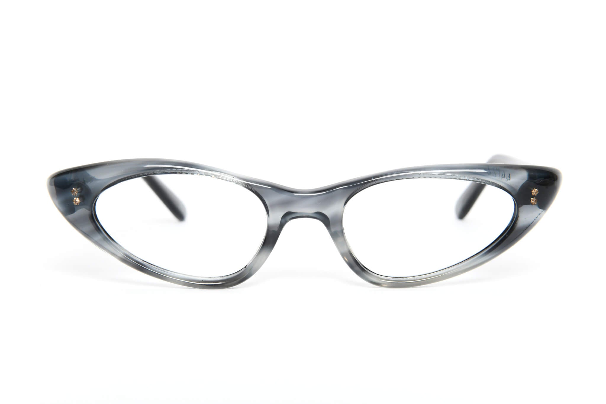 Cateye - 1940s-1960s Grey Black Plastic New Old Stock