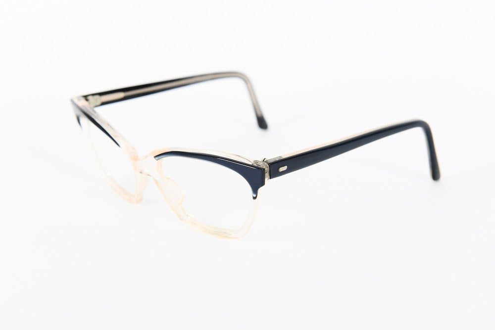 Cateye - 1940s-1960s Dark Blue Clear