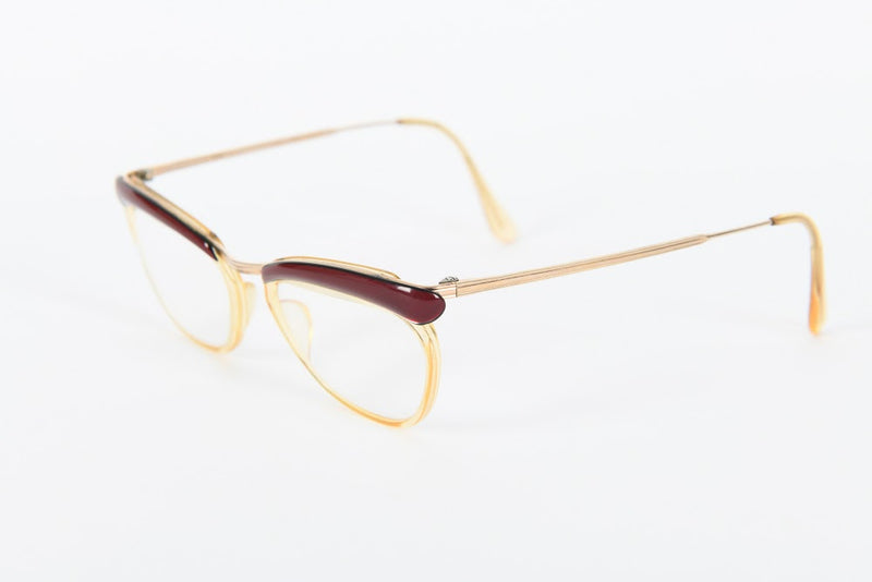 Cateye - 1940s-1960s Burgundy Champagne