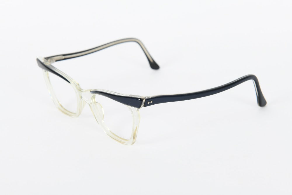 Cateye - 1940s-1960s Dark Blue Champagne Plastic