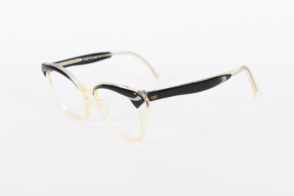 Cateye - 1950s-1960s Black Grey Champagne