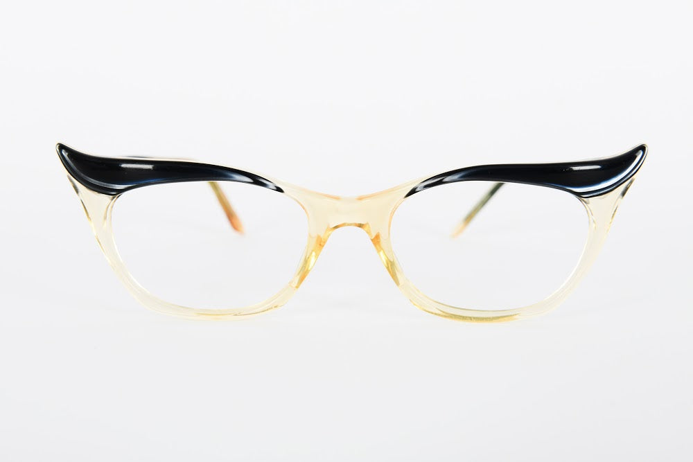 Cateye - 1950s-1960s Black Champagne